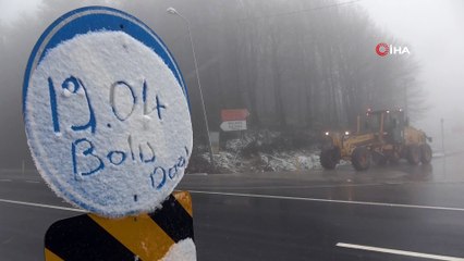 Bolu Dağı’nda Yoğun Sis ve Kar Yağışı