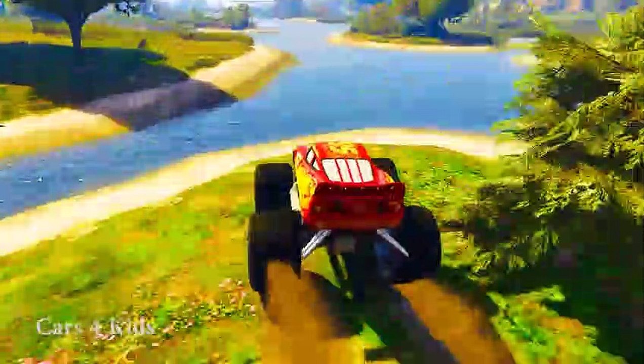 3D سبايدرمان الكرتون للأطفال /w الوحش شاحنة البرق ماكوين لون السيارات أغاني