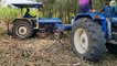 Powertrack Tractor Stuck With Sugarcane Trailer | New Holland 75 HP Tractor pulling out |