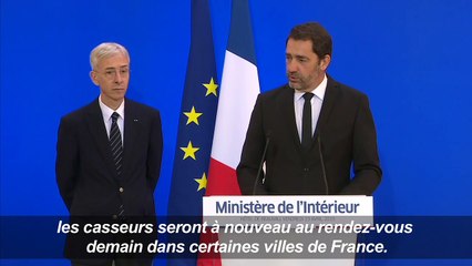 "Gilets jaunes": les "casseurs" de retour, prévient Castaner