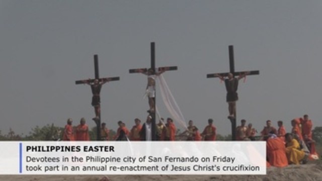 A city in the Philippines reenacts Passion of Christ with real sweat, blood