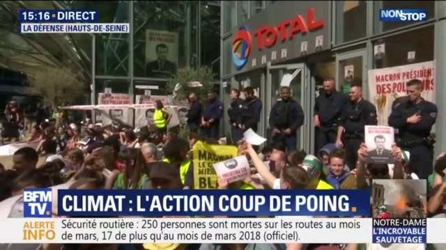 Climat : action coup de poing des organisations écologistes