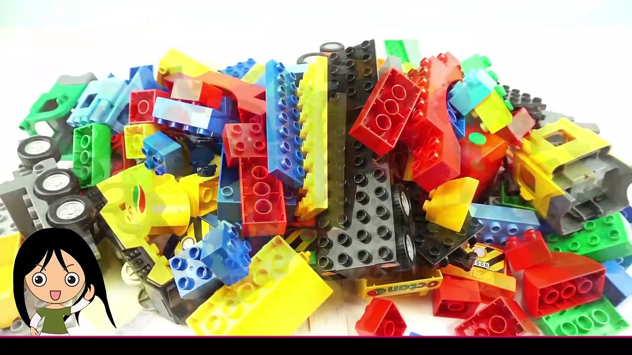 Train Toys Construction Vehicles for Kids Lego Duplo Video Learn Colors with Toy Vehicles for Kids