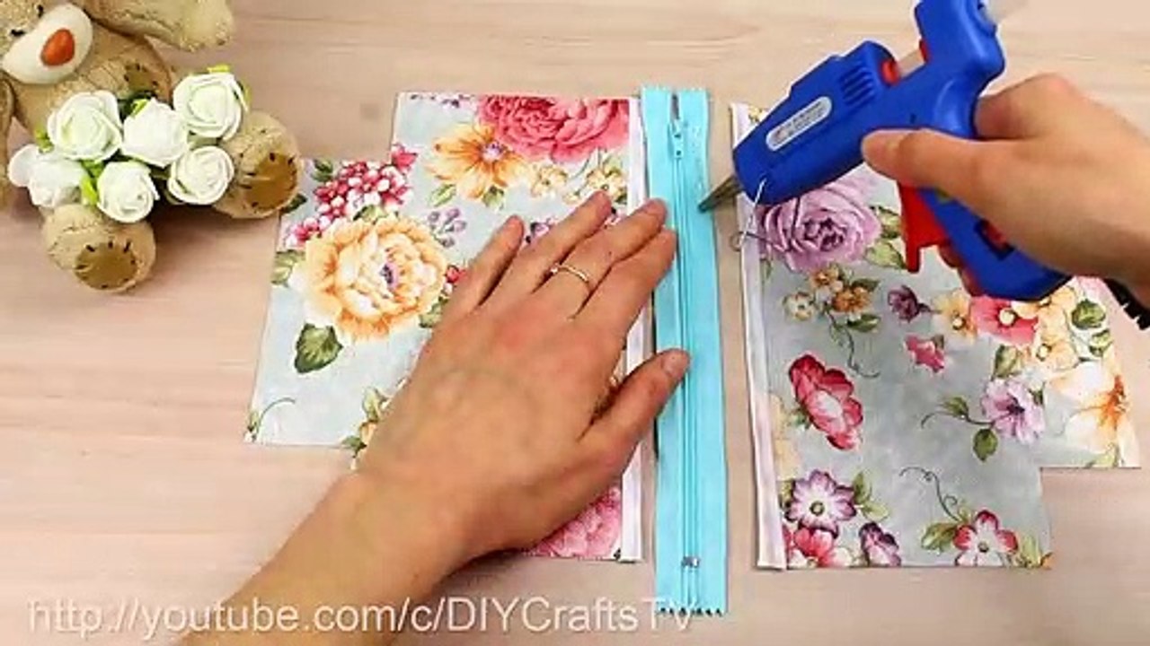 DIY ZIPPER PURSE BAG TUTORIAL SIMPLE WAY