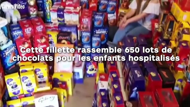 Cette fillette rassemble 650 lots de chocolats pour les enfants hospitalisés !