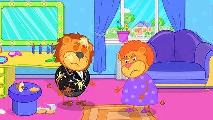 Lion de la Famille je n'ai pas peur de pas de Fantôme dessin animé pour Enfants