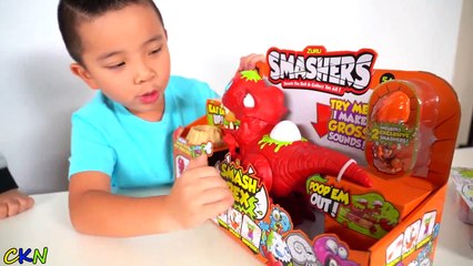 DINO SMASHERS 3 Überraschung Eier Öffnung-Spaß Mit CKN Spielzeug