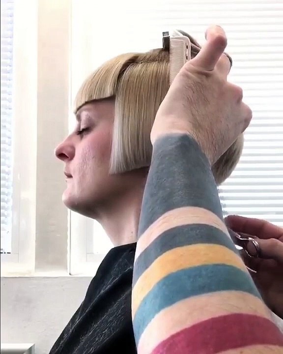 advanced scissors Haircut - Advanced Bob haircut
