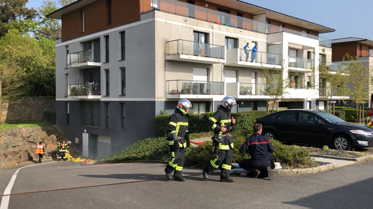 Pompiers. Exercice à la résidence Le Clos Gevellen