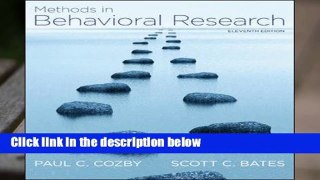 About For Books  Methods in Behavioral Research  Review