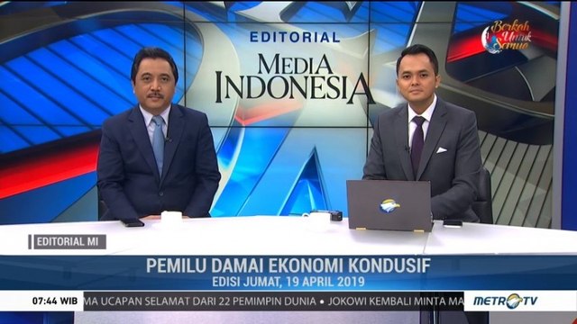 Bedah Editorial MI: Pemilu Damai Ekonomi Kondusif