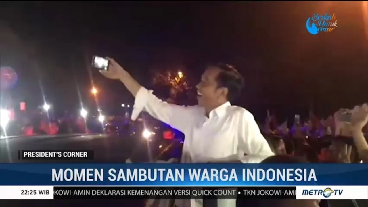Momen Jokowi Disambut Meriah Warga Indonesia