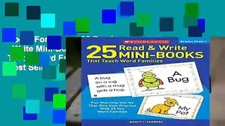 About For Books  25 Read   Write Mini-Books: That Teach Word Families  Best Sellers Rank : #5