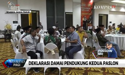 Deklarasi Damai Pendukung Paslon di Jember Sepakat Menunggu Hasil Resmi KPU