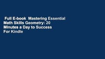 Full E-book  Mastering Essential Math Skills Geometry: 20 Minutes a Day to Success  For Kindle