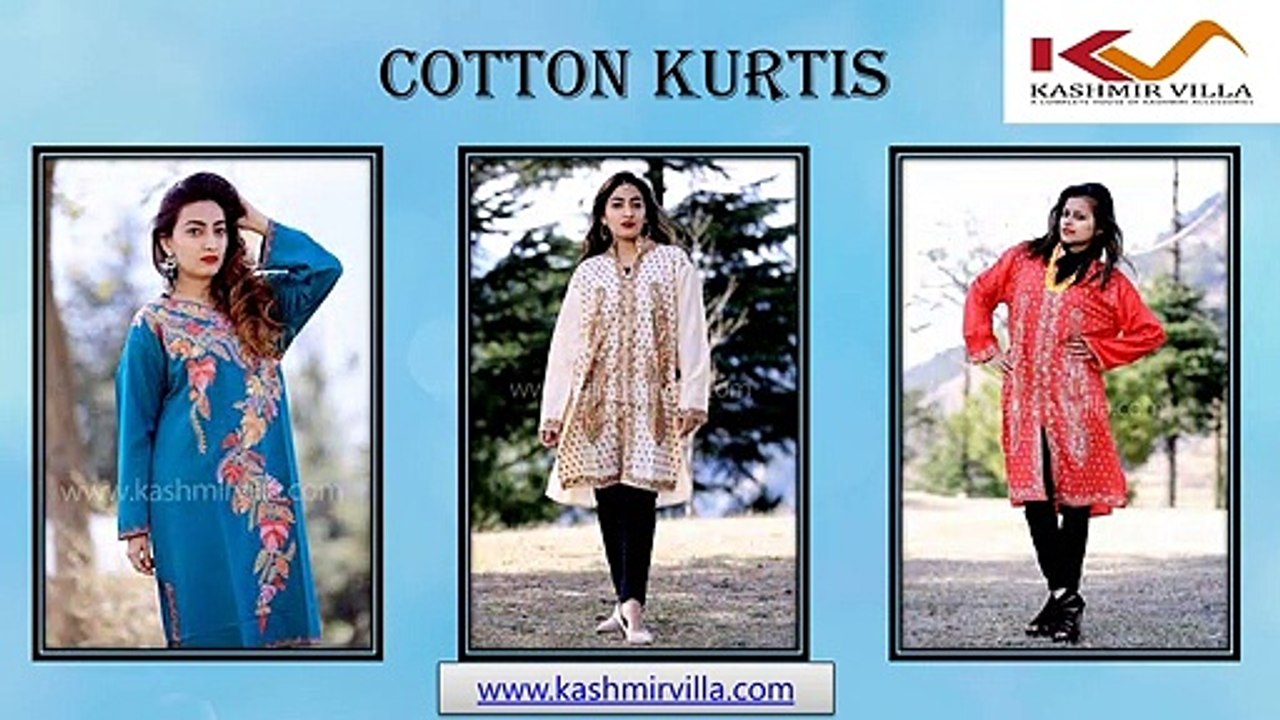 Latest Summer Collection of Women's kashmiri kurtis
