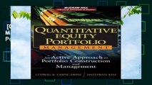 [GIFT IDEAS] Quantitative Equity Portfolio Management: An Active Approach to Portfolio