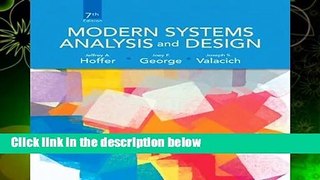 [BEST SELLING]  Modern Systems Analysis and Design by Jeffrey A. Hoffer