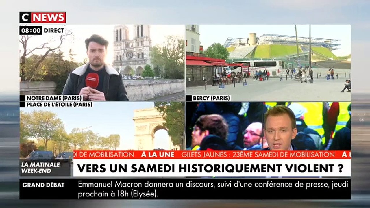 Gilets jaunes : Quelques heures avant un nouveau rassemblement, la sécurité est renforcée autour de Notre Dame de Paris - Regardez