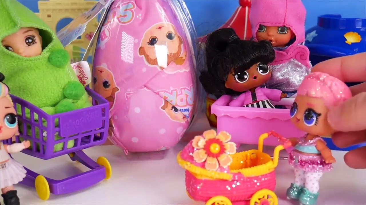 Baby Born Surprise Dolls Opening with LOL Surprise Dolls Babysitting