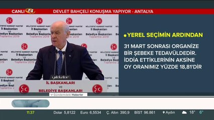 MHP lideri Bahçeli, Antalya'da konuşma yapıyor