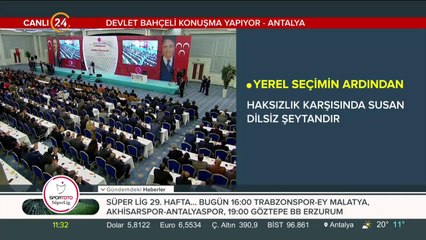 MHP lideri Bahçeli, Antalya'da konuşma yapıyor