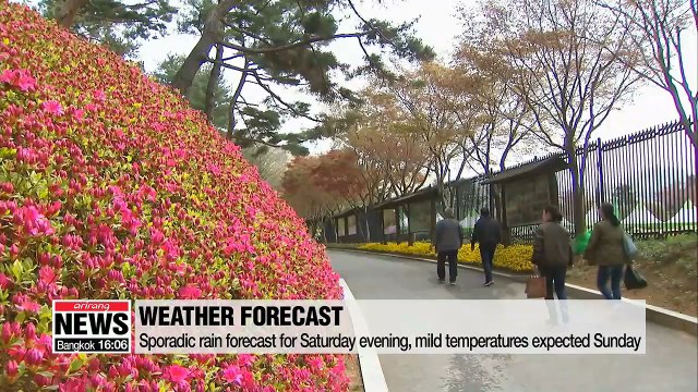 Sporadic rain forecast for Saturday evening, mild temperatures expected Sunday