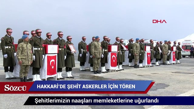 Hakkari’de şehit askerler için tören düzenlendi