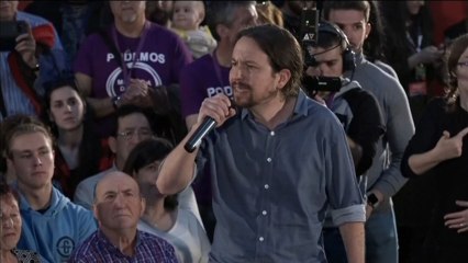Pablo Iglesias en Miranda de Ebro (Burgos).