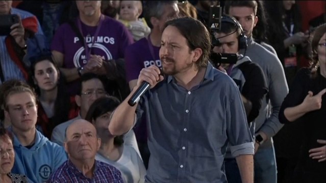 Pablo Iglesias en Miranda de Ebro (Burgos).