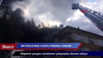 Beyoğlu’nda 4 katlı binada yangın