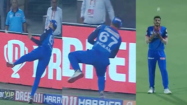 IPL 2019: Coiln Ingram & Axar Patel duo takes brilliant catch to dismiss Chris Gayle| वनइंडिया हिंदी