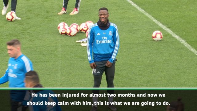 Zidane urges caution over Vinicius return from injury