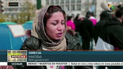 Refugiados en Grecia defienden su derecho a un hogar digno