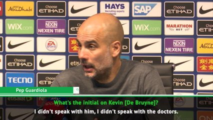 De Bruyne out of Man Utd game - Guardiola