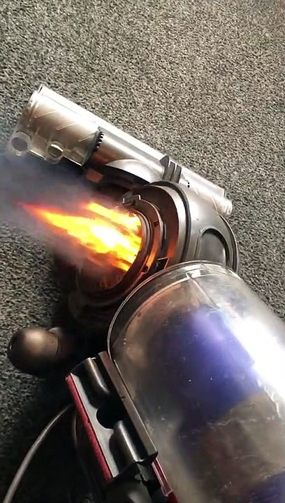 Vacuum Starts on Fire