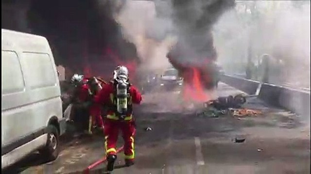 Paris in flames as yellow vests clash with police