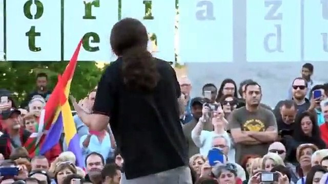 Pablo Iglesias: “En estas elecciones hay un proyecto reaccionario centralista que quiere terminar con el autogobierno en Euskadi”