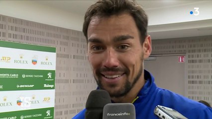 Monte-Carlo : "Gagner en deux sets ici face à Rafa, c'est incroyable", s'enthousiasme Fognini