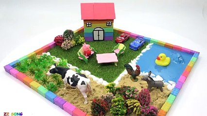 Baa Baa Black Sheep Song   Learn Name Animals & How To Make Cottage with Mad Mattr for Kids