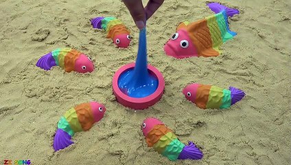Five Little Monkeys   How To Make Mother and Baby Fish with Mad Mattr   Song for Kids