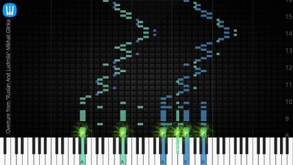  [Piano Solo]Overture from "Ruslan And Ludmila"-Synthesia Piano Tutorial