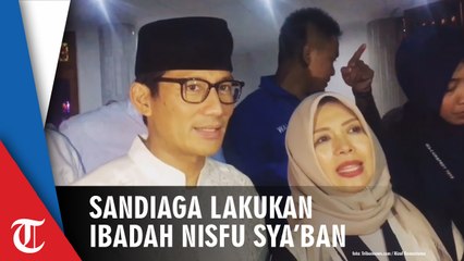 Lakukan Ibadah Nifsu Syaban, Sandiaga Pertama Kali Mau Diwawancara Awak Media Sejak Hari Pencoblosan