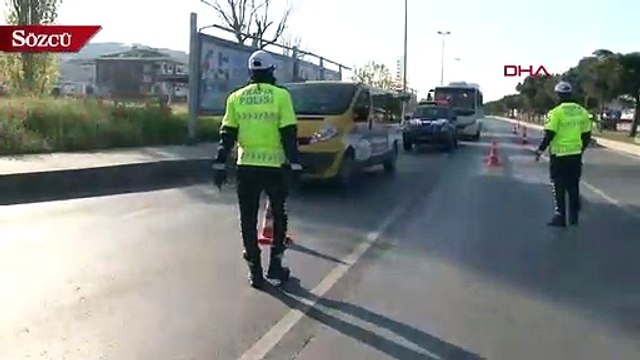 Sahil yolu trafiğe kapatıldı