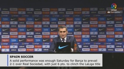 Barça move step closer to title with 2-1 win against Sociedad