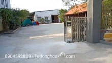 Cổng xếp inox tự động - VHB Việt Nam