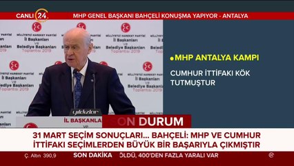 MHP Lideri Bahçeli konuşuyor
