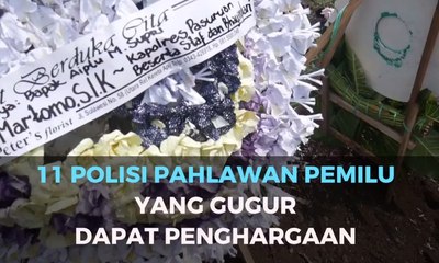 11 Polisi Pahlawan Pemilu yang Gugur dapat Penghargaan