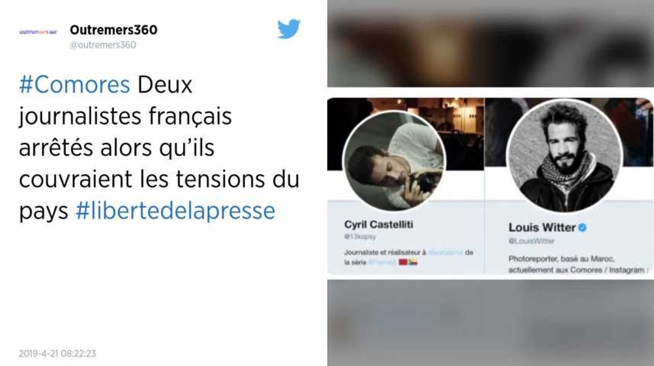 Comores. Deux journalistes français arrêtés alors qu’ils couvraient les tensions du pays