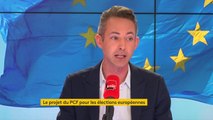 Ian brossat, tête de liste pcf pour les élections européennes, sur une alliance à gauche : 